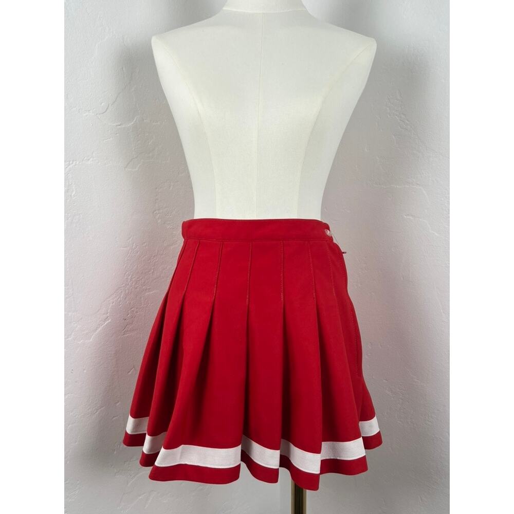 VINTAGE PEP SUPPLY  RED & WHITE CHEER SKIRT (Junior Size: 11)